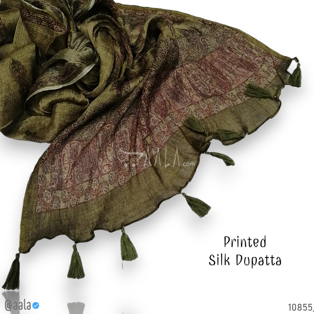 Printed-Crush Silk Blend Dupatta-20-Inches PRINTED 2.25-Metres 