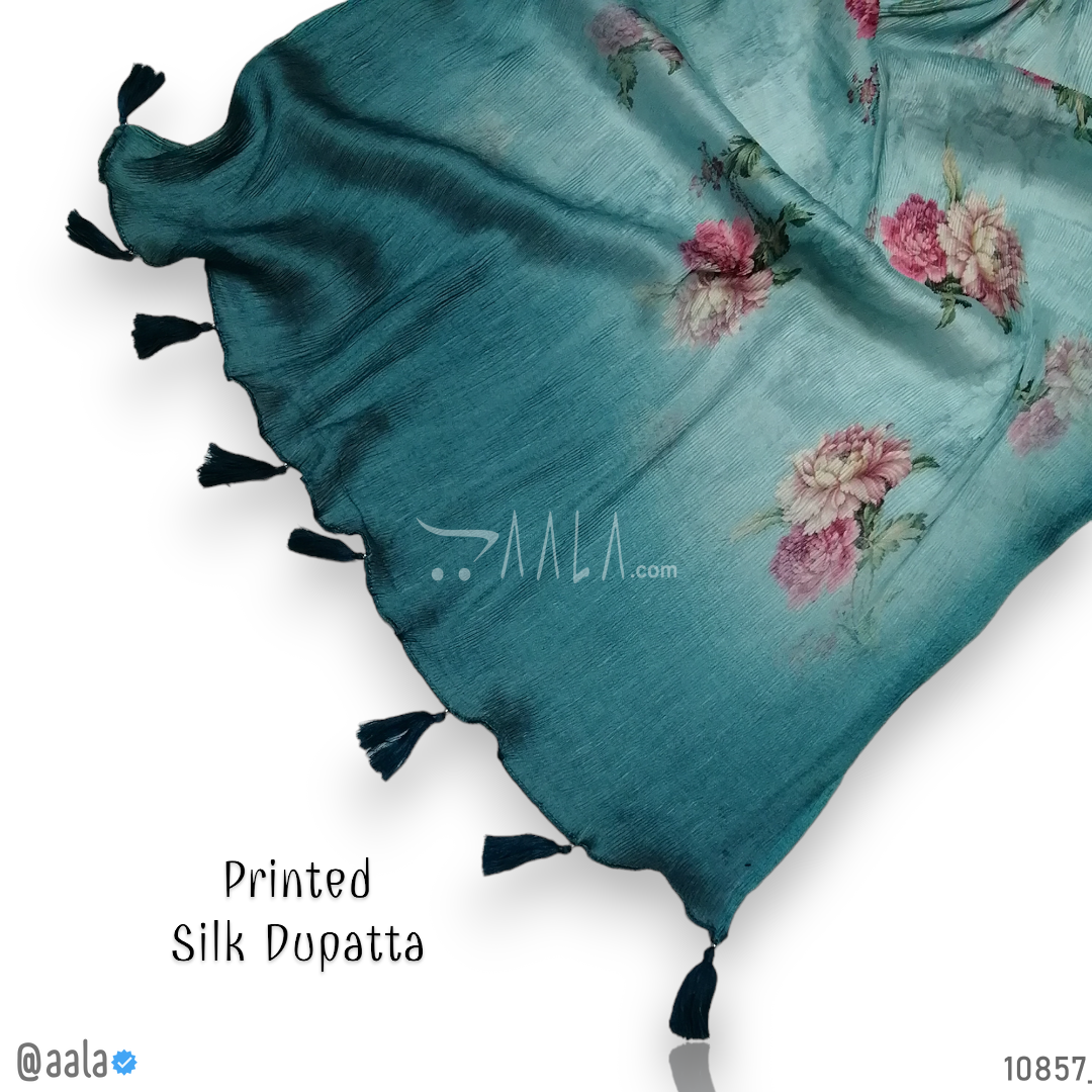 Printed-Crush Silk Blend Dupatta-20-Inches PRINTED 2.25-Metres 