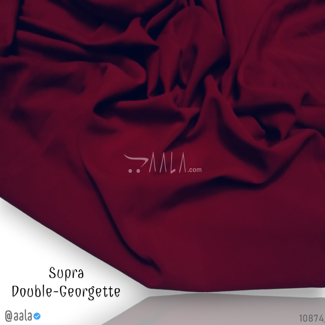 Supra Double-Georgette Poly-ester 58-Inches RED Per-Metre #10874