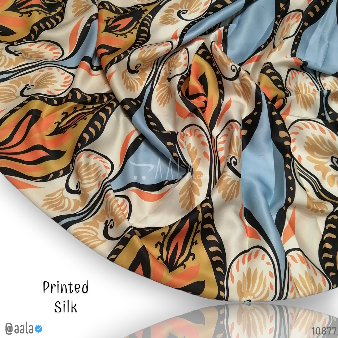 Printed Silk Blend 44-Inches PRINTED Per-Metre #10877