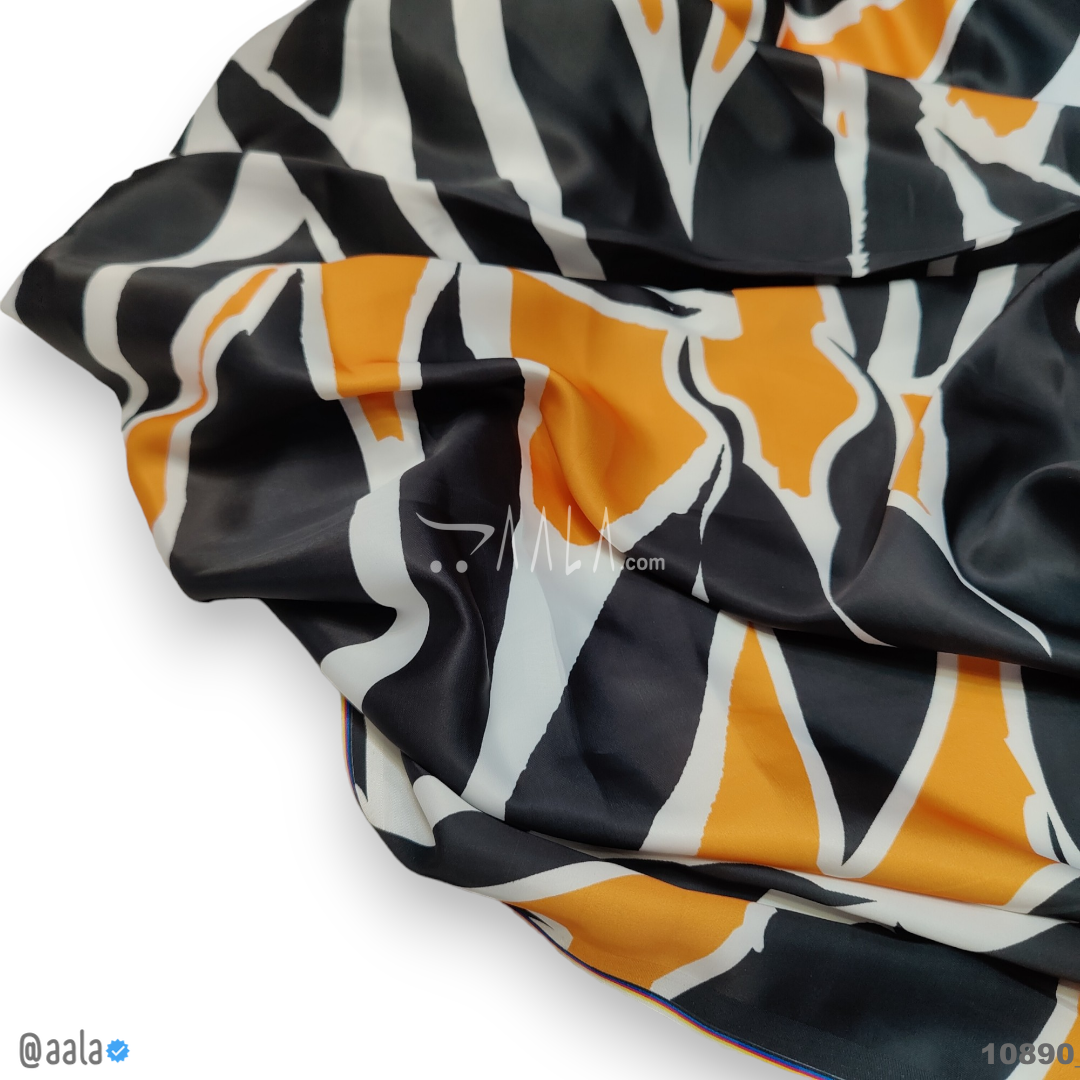 Printed-Nutella Silk Blend 44-Inches PRINTED Per-Metre #10890