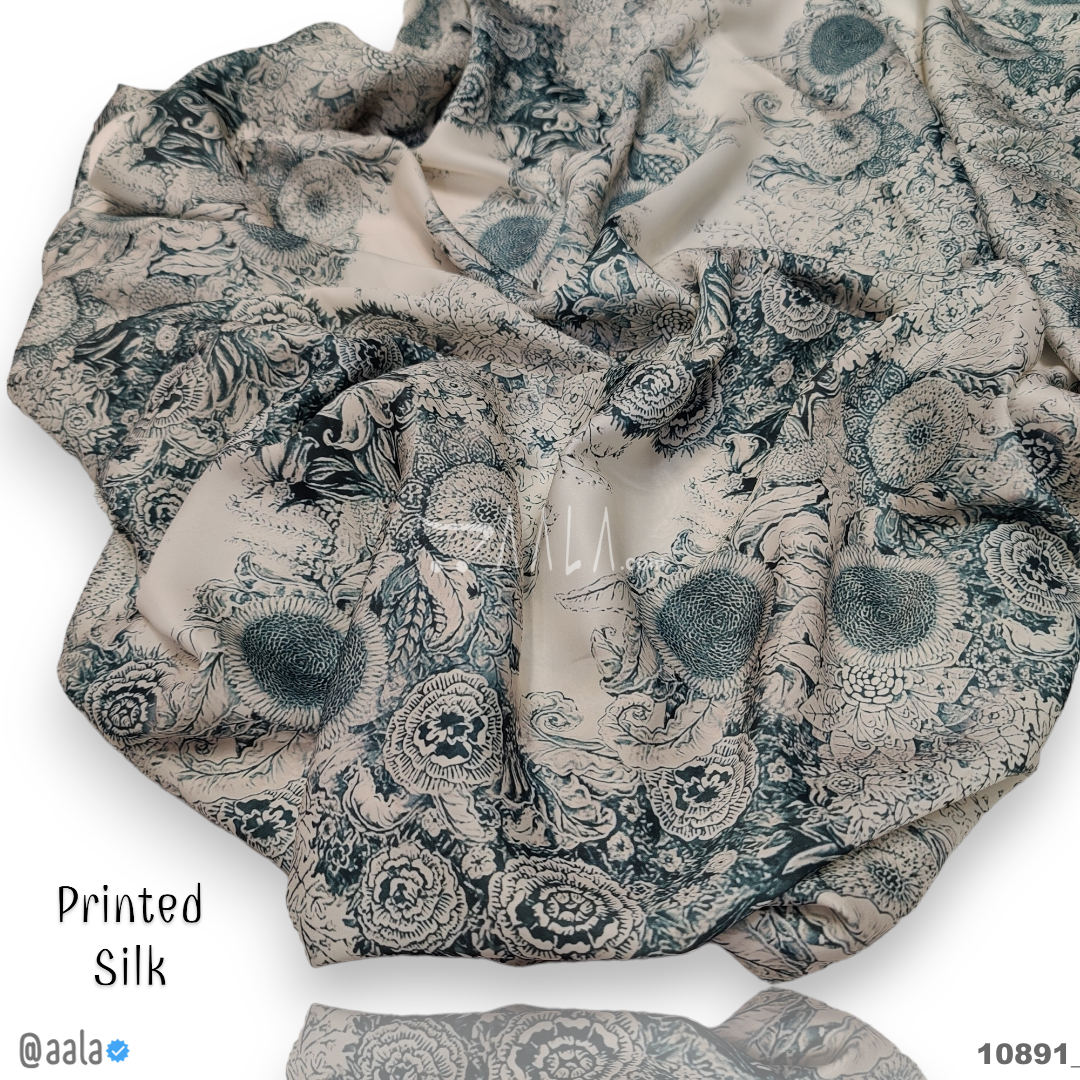 Printed Silk Blend 44-Inches PRINTED Per-Metre #10891
