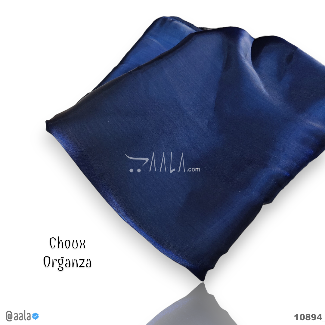 Choux Organza Poly-ester 58-Inches BLUE Per-Metre #10894