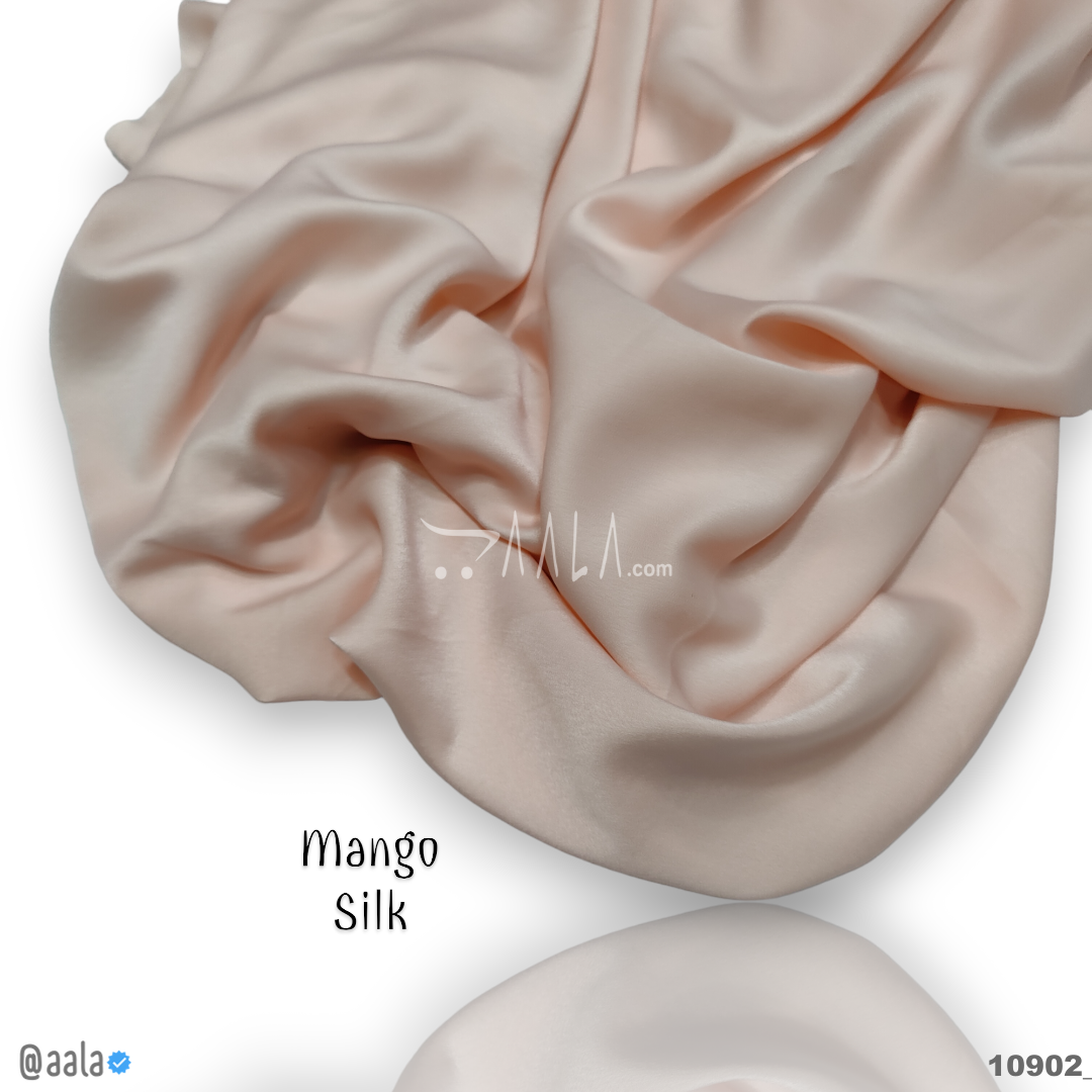 Mango Silk Poly-ester 58-Inches PEACH Per-Metre #10902