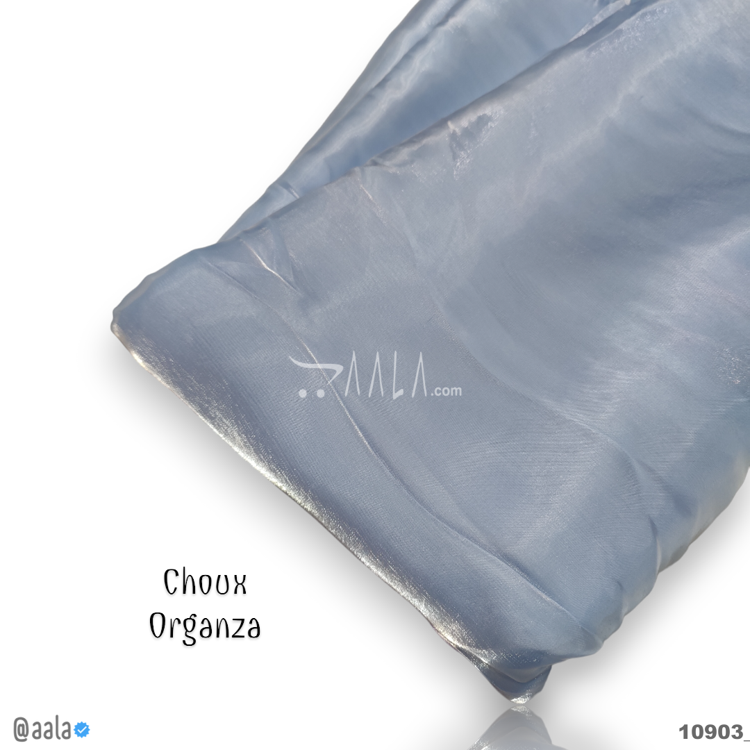 Choux Organza Poly-ester 58-Inches BLUE Per-Metre #10903