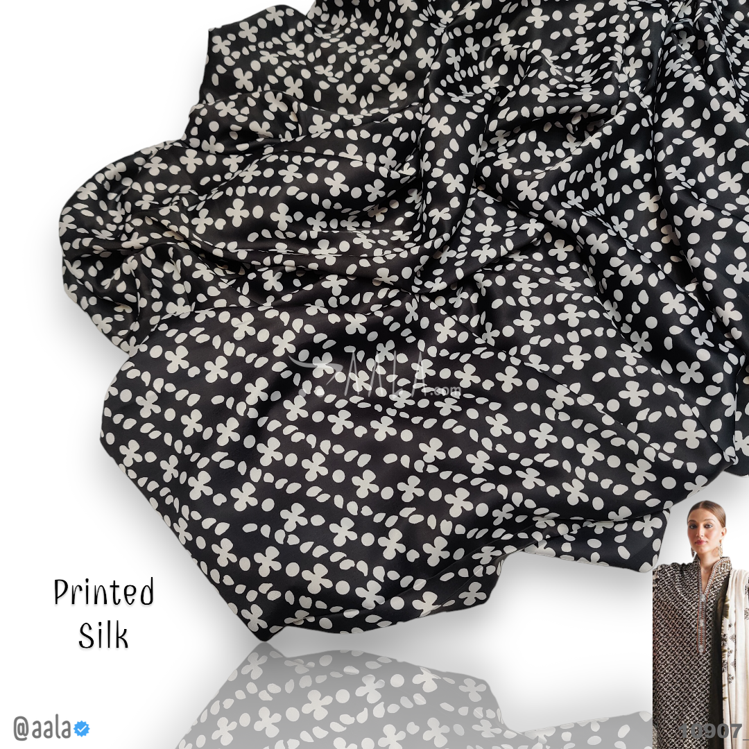 Printed Silk Blend 44-Inches PRINTED Per-Metre #10907
