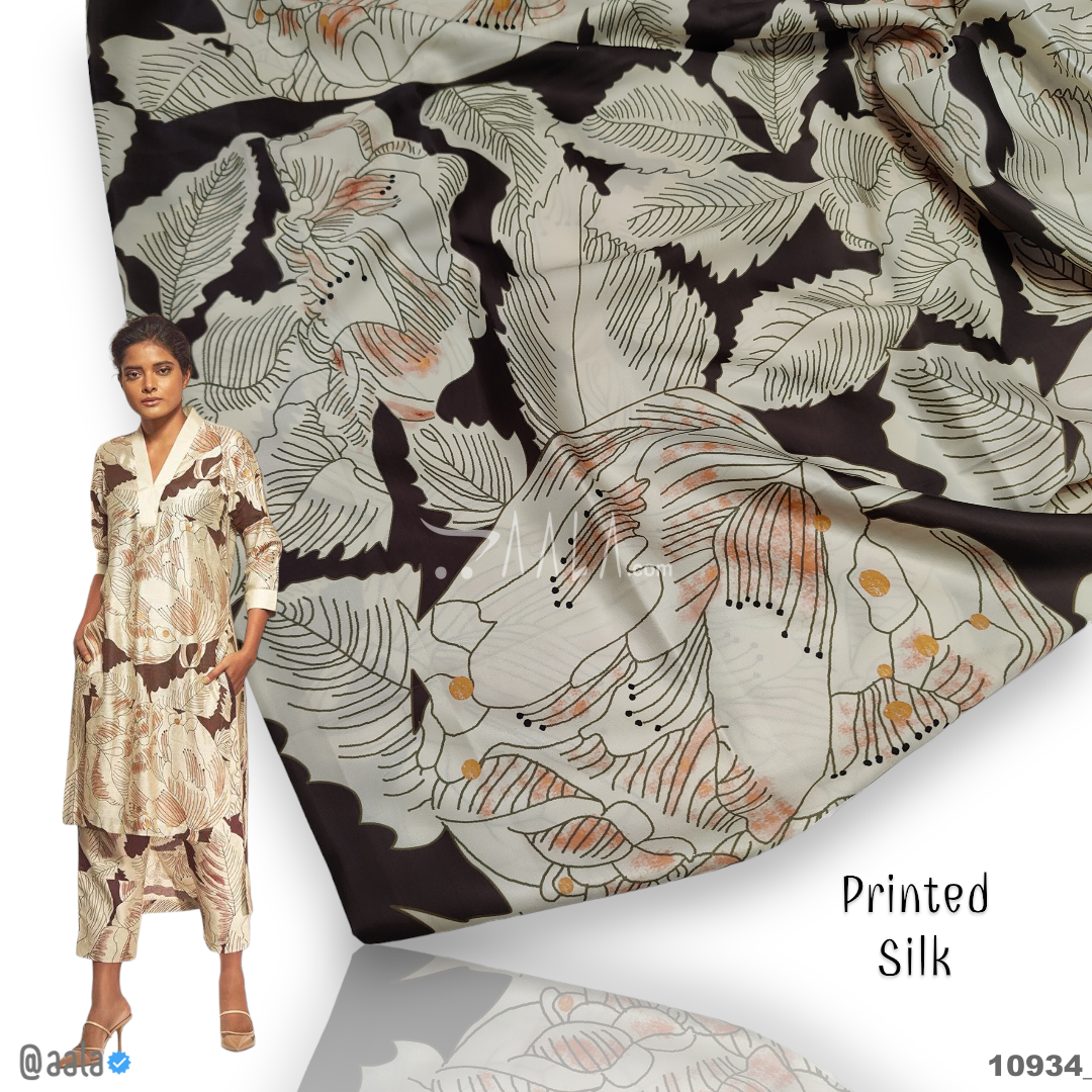 Printed Silk Poly-ester 44-Inches PRINTED Per-Metre #10934