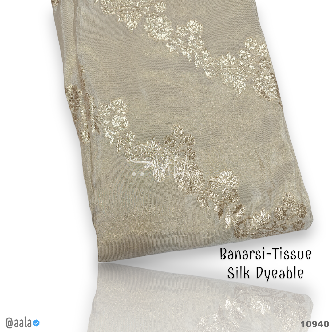 Banarsi-Tissue Silk Viscose 44-Inches DYEABLE Per-Metre #10940