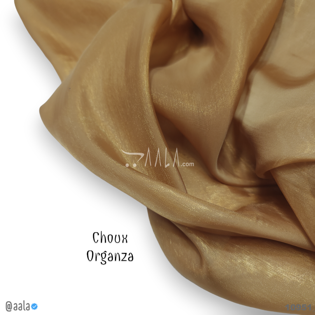 Choux Organza Poly-ester 58-Inches BISCUIT Per-Metre #10951