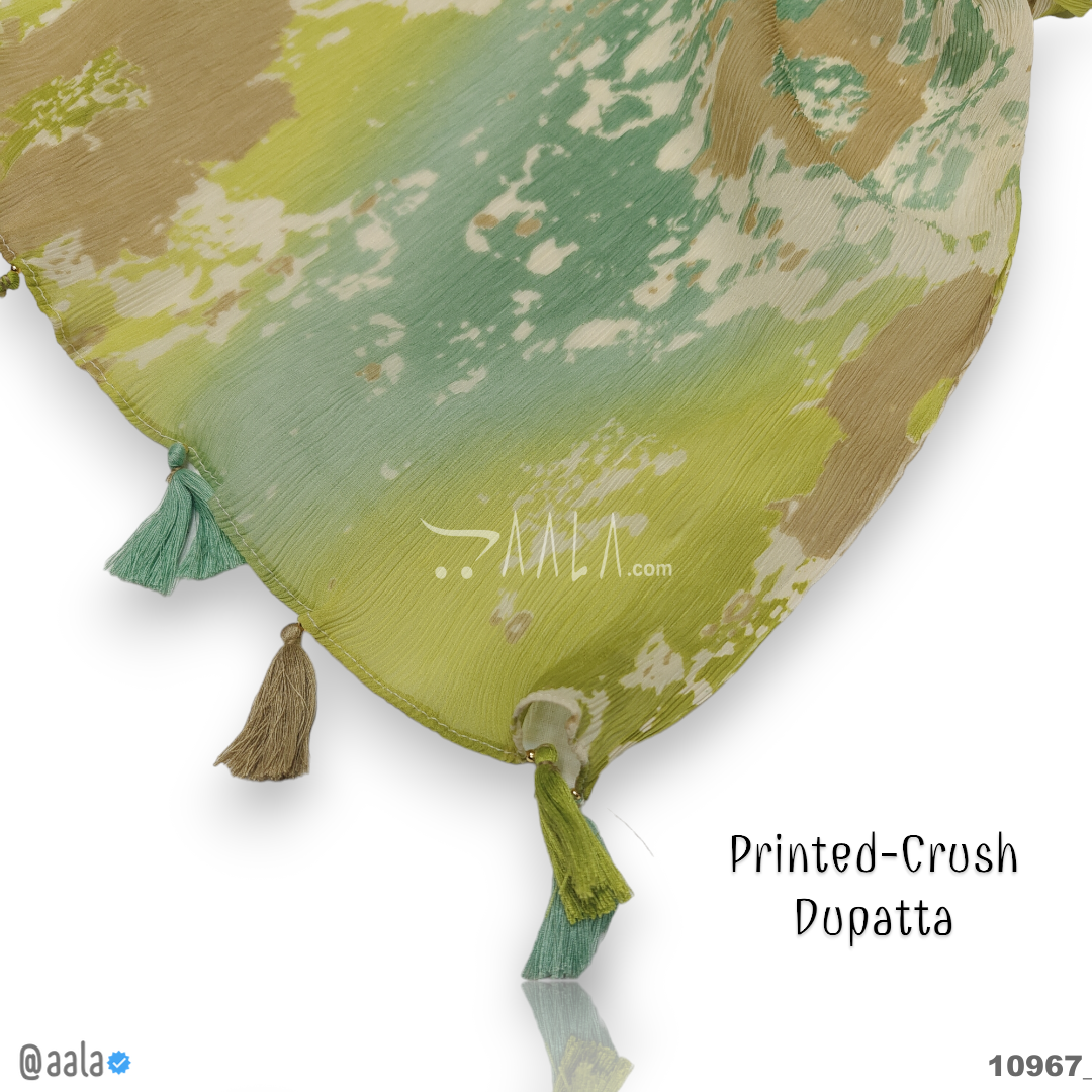 Printed-Crush Silk Poly-ester Dupatta-20-Inches PRINTED 2.25-Metres #10967