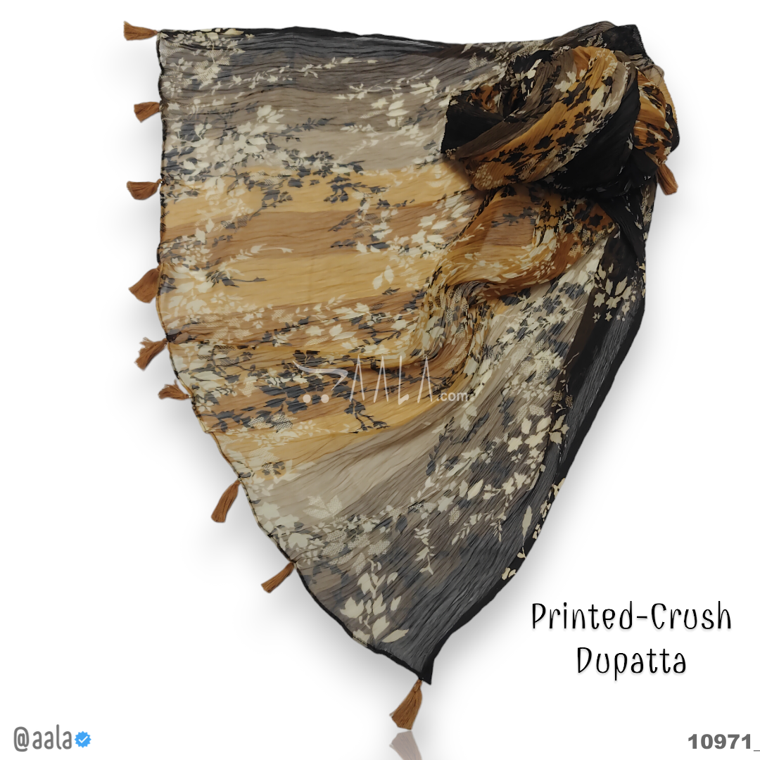 Printed-Crush Silk Blend Dupatta-20-Inches PRINTED 2.25-Metres 