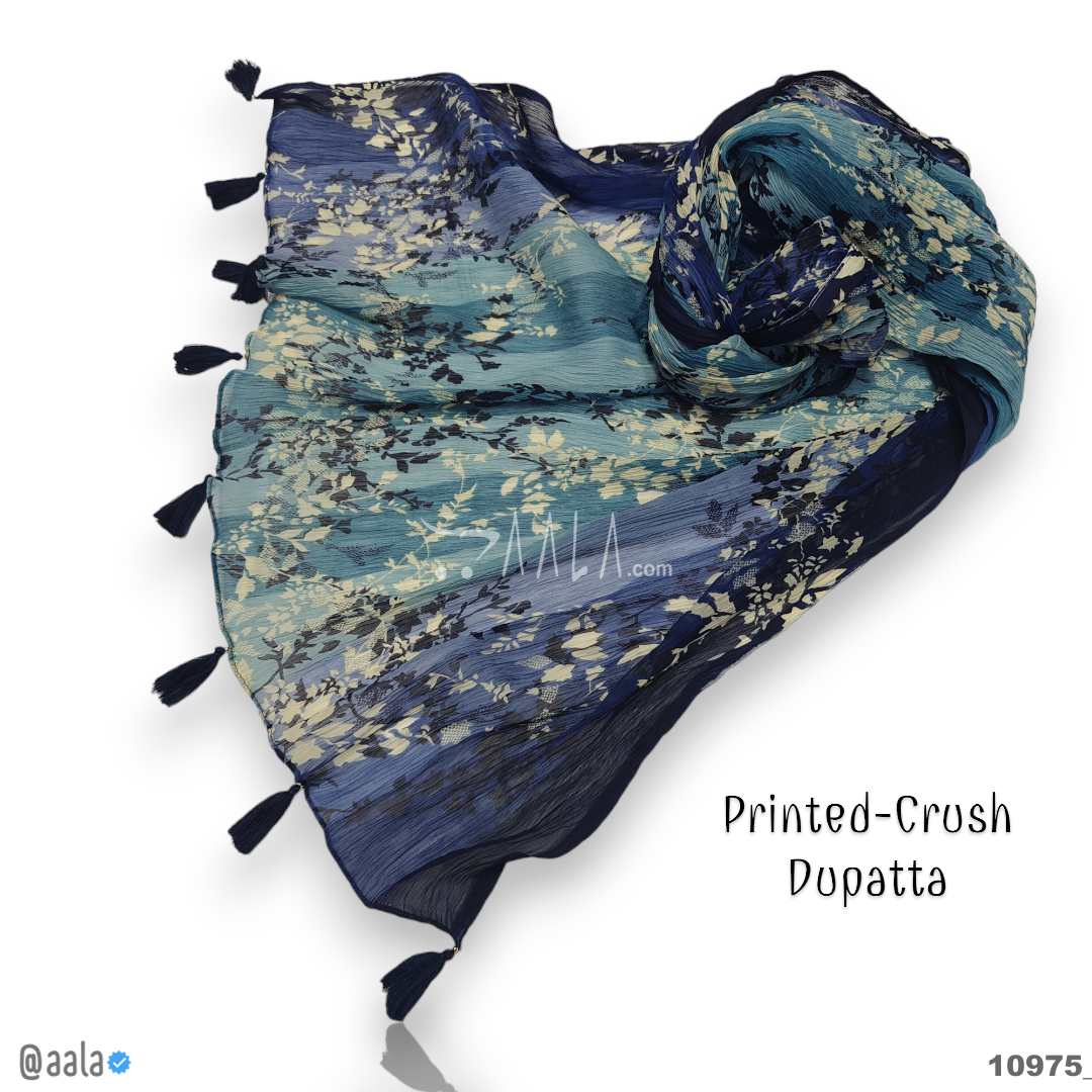 Printed-Crush Silk Poly-ester Dupatta-20-Inches PRINTED 2.25-Metres #10975