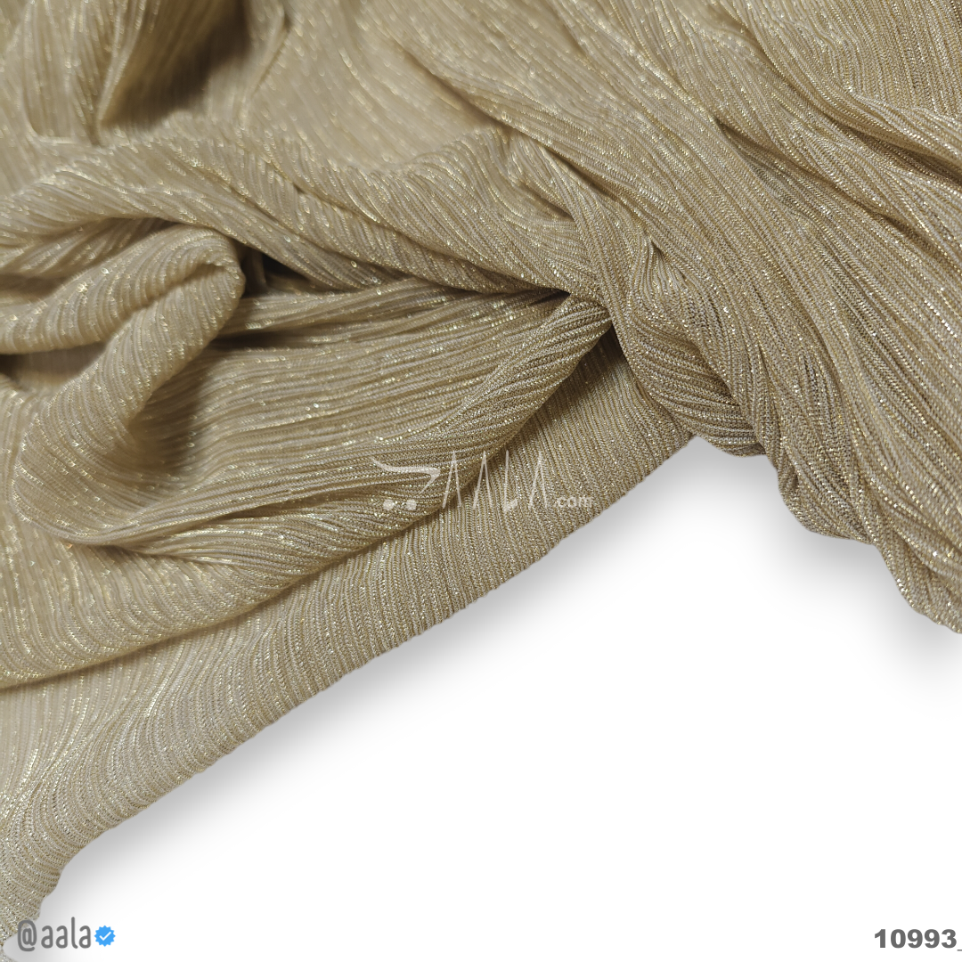 Moon-Pleated Chiffon Poly-ester 58-Inches GOLD Per-Metre #10993