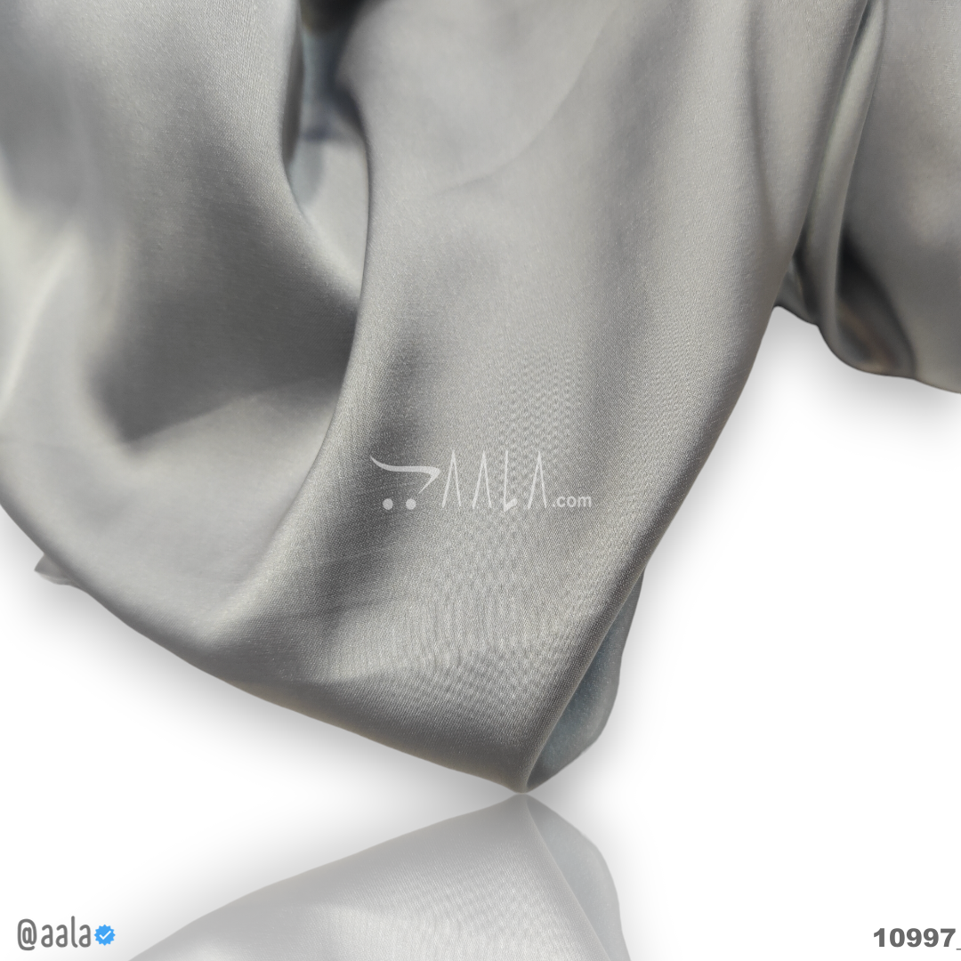 Zara-V2 Silk Poly-ester 58-Inches GREY Per-Metre #10997