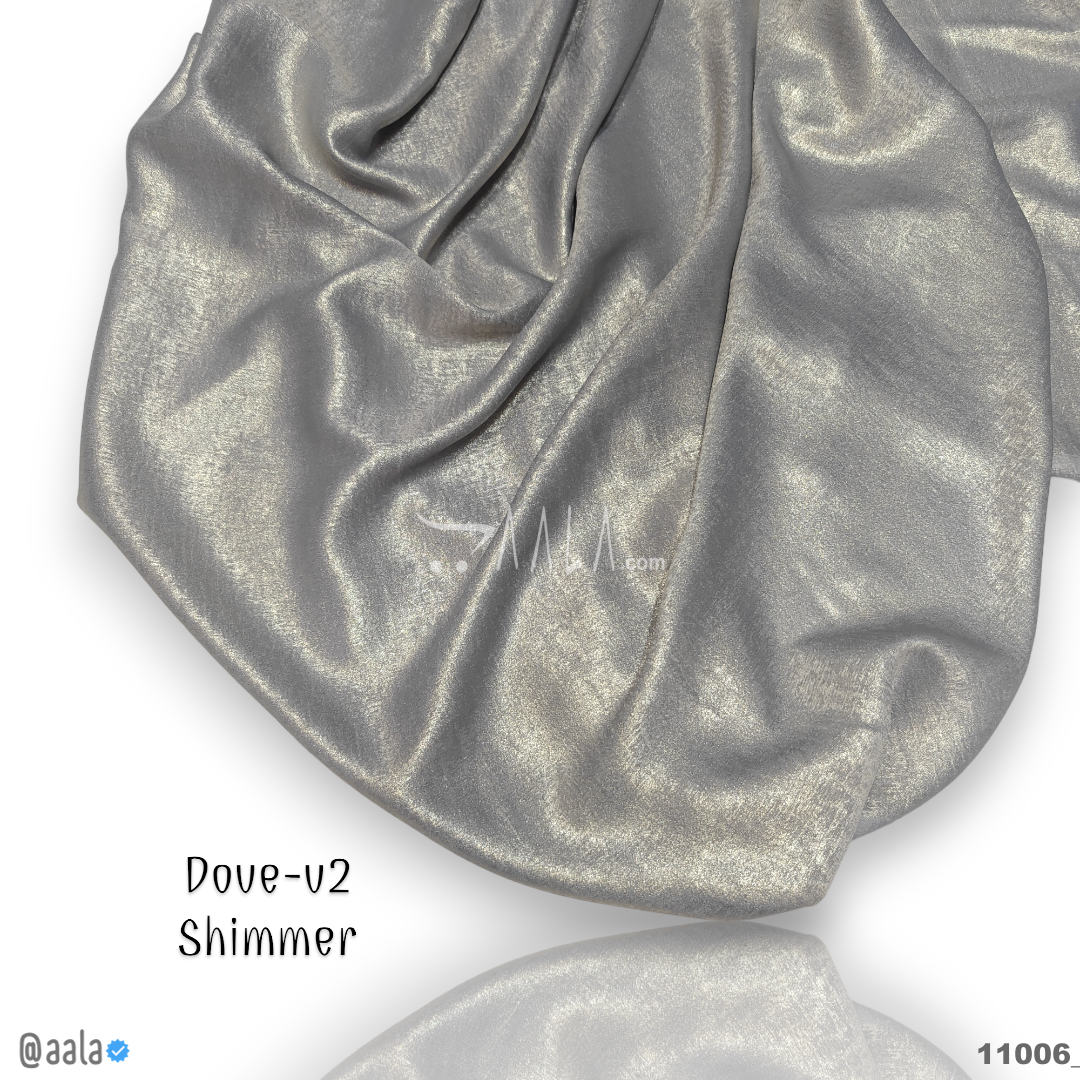 Dove-Shimmer-V2 Velvet Poly-ester 58-Inches GREY Per-Metre #11006