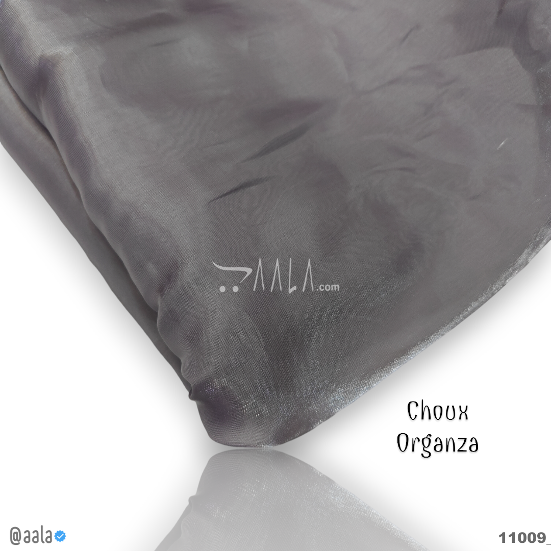 Choux Organza Poly-ester 58-Inches WINE Per-Metre #11009