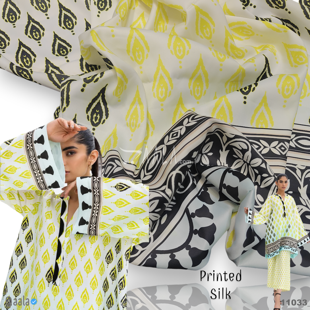 Printed Silk Blend 44-Inches PRINTED Per-Pc #11033