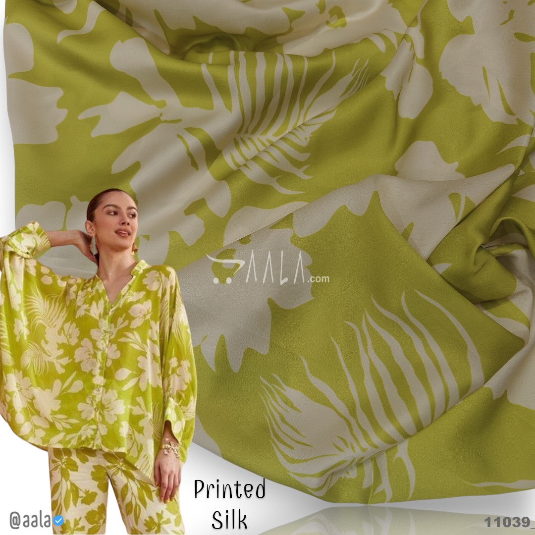 Printed Silk Poly-ester 44-Inches PRINTED Per-Metre #11039