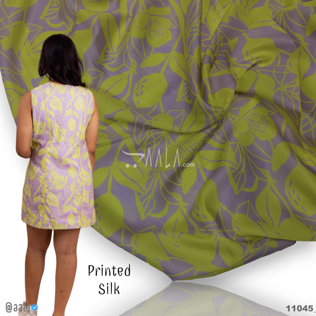 Printed Silk Poly-ester 44-Inches PRINTED Per-Metre #11045