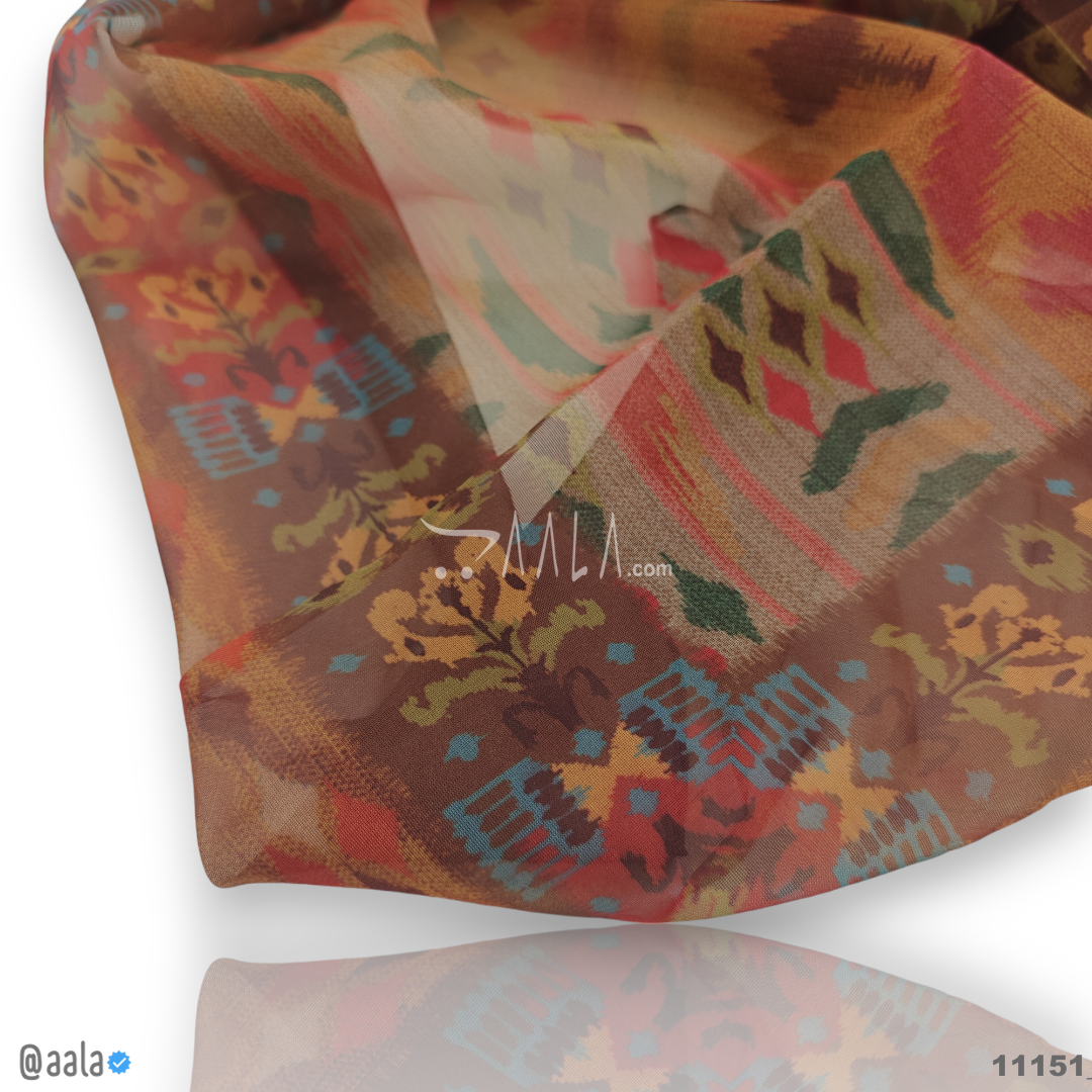 Printed Organza Blend Dupatta-38-Inches ASSORTED 2.25-Metres #11151