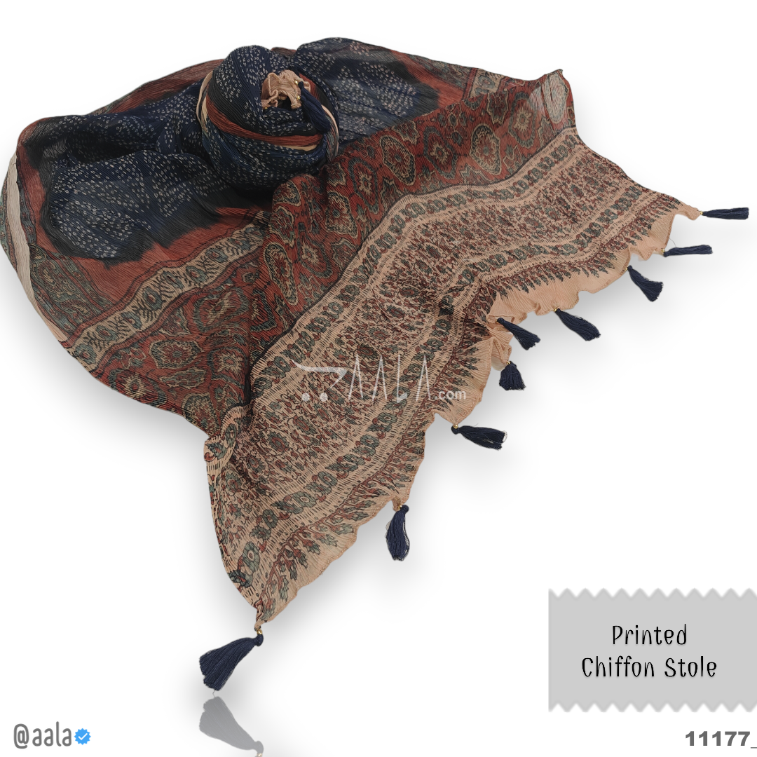 Printed Chiffon Blend Dupatta-20-Inches PRINTED 2.25-Metres 