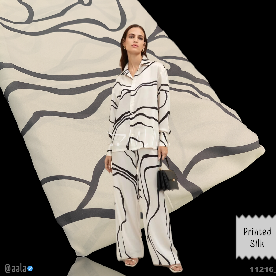 Printed Silk Blend 44-Inches PRINTED Per-Metre #11216