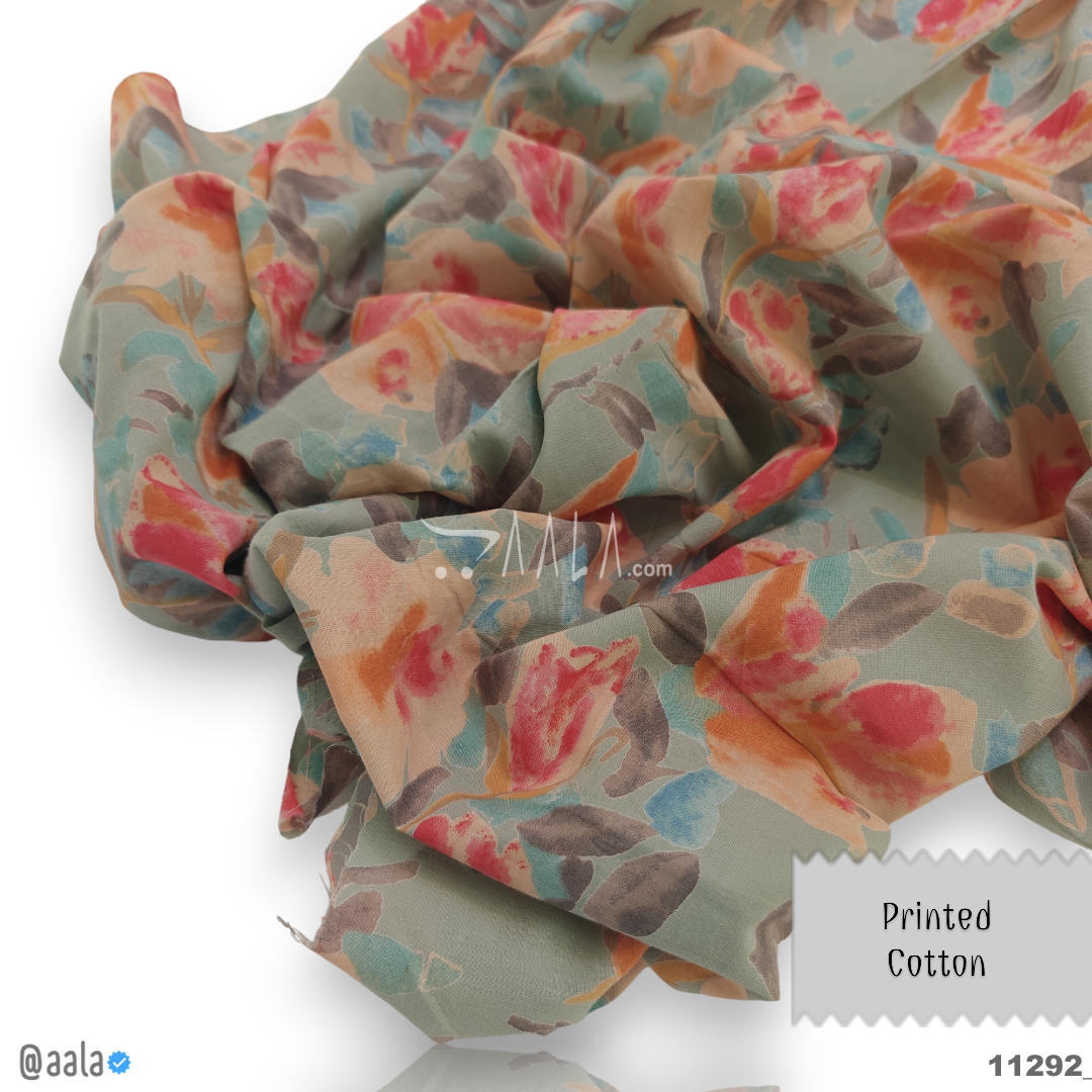 Printed Cotton Cotton 44-Inches PRINTED Per-Metre #11292