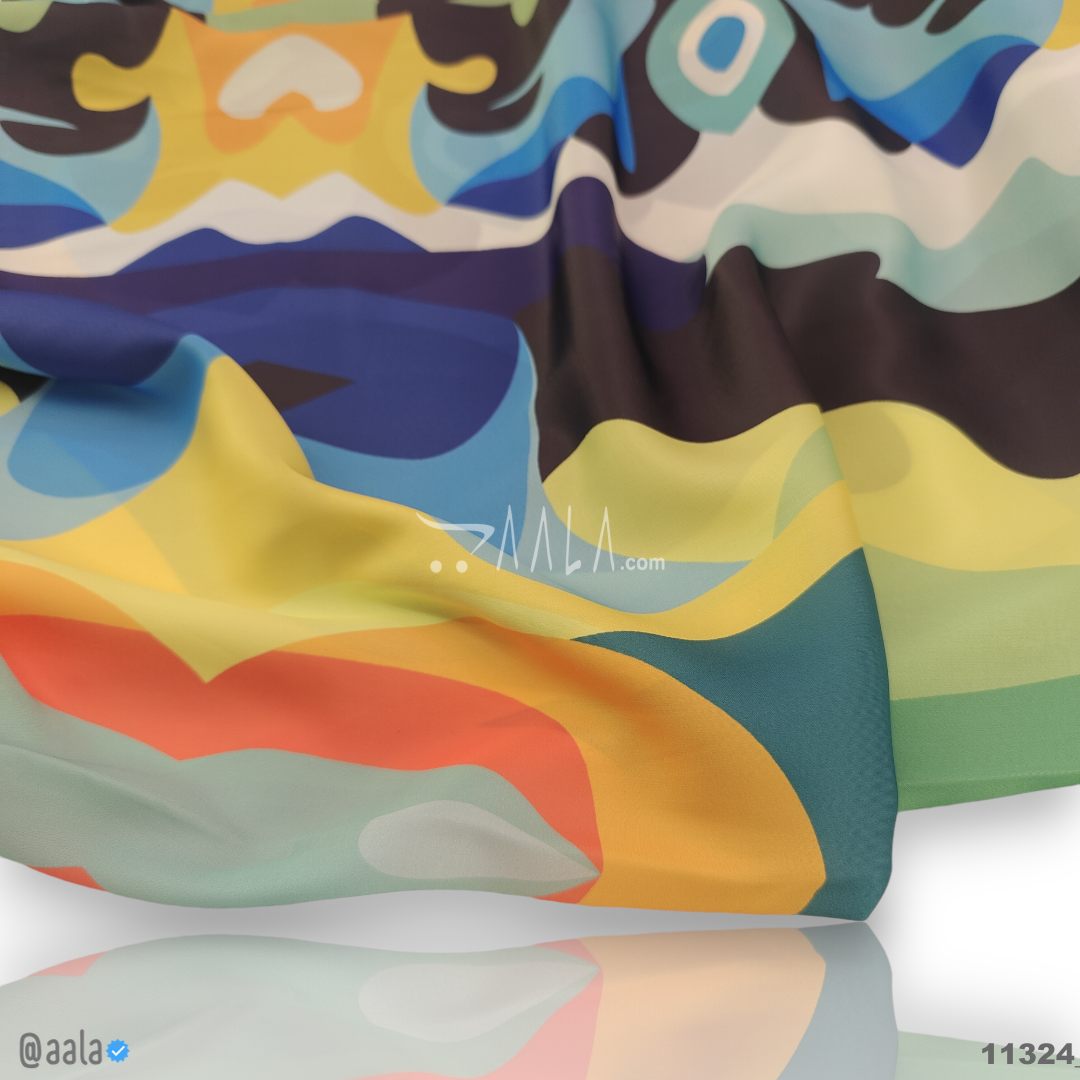 Printed Silk Blend 44-Inches PRINTED Per-Pc #11324