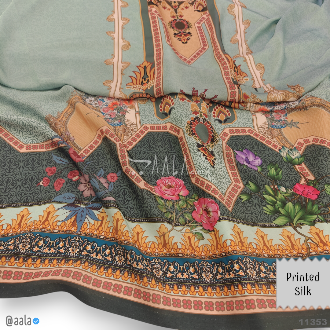 Printed Silk Blend 44-Inches PRINTED Per-Pc #11353