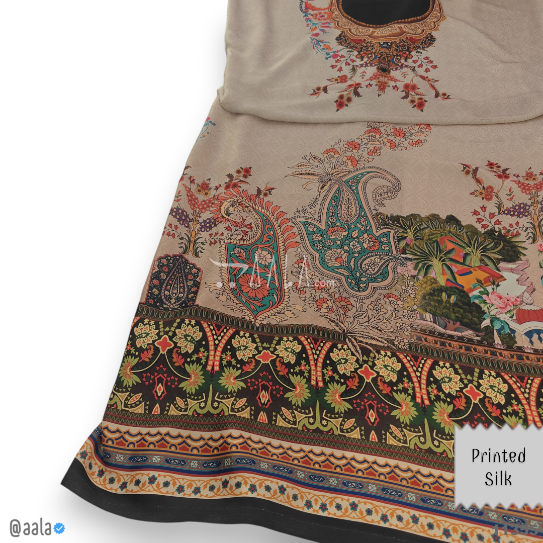 Printed Silk Blend 44-Inches PRINTED Per-Pc #11355