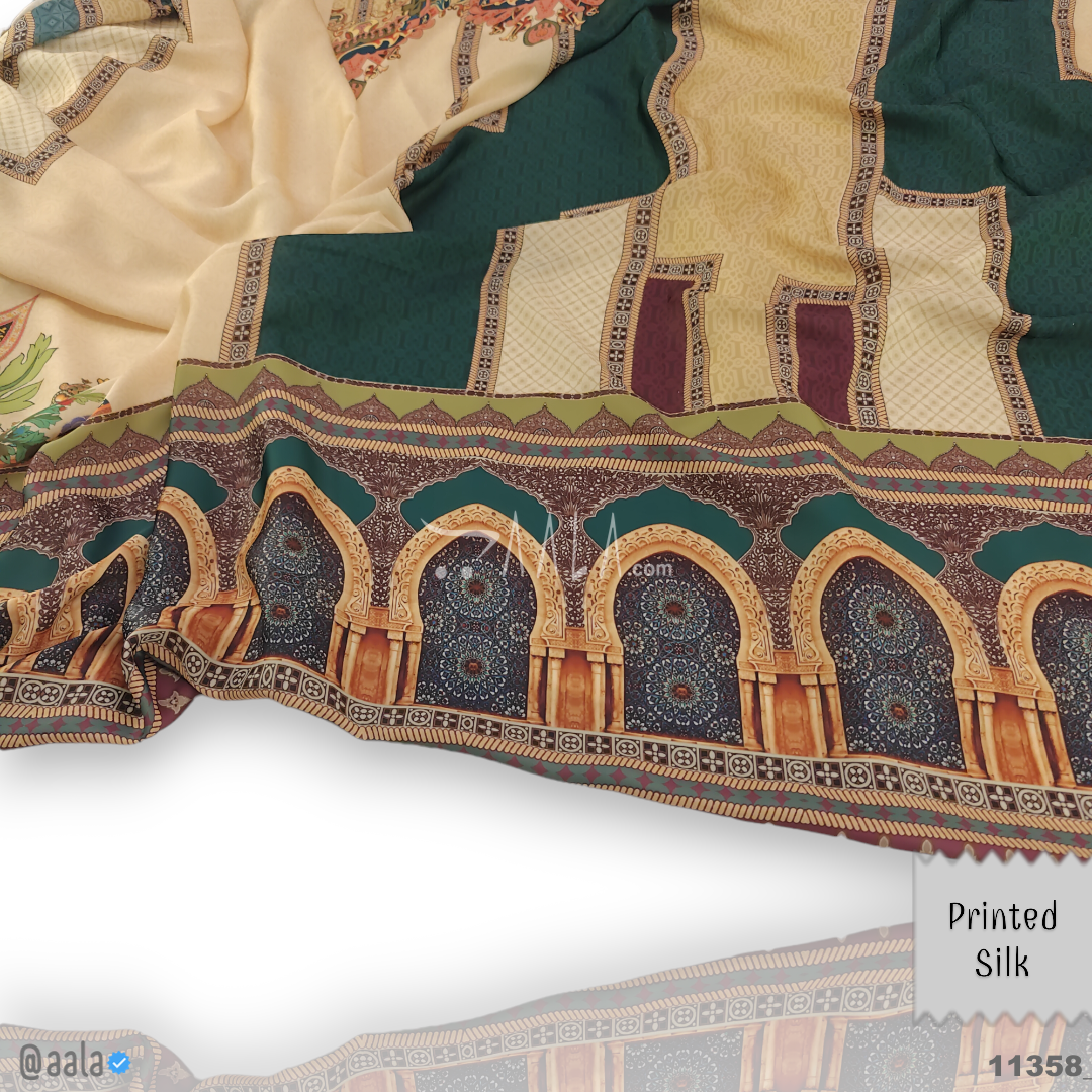 Printed Silk Blend 44-Inches PRINTED Per-Pc #11358