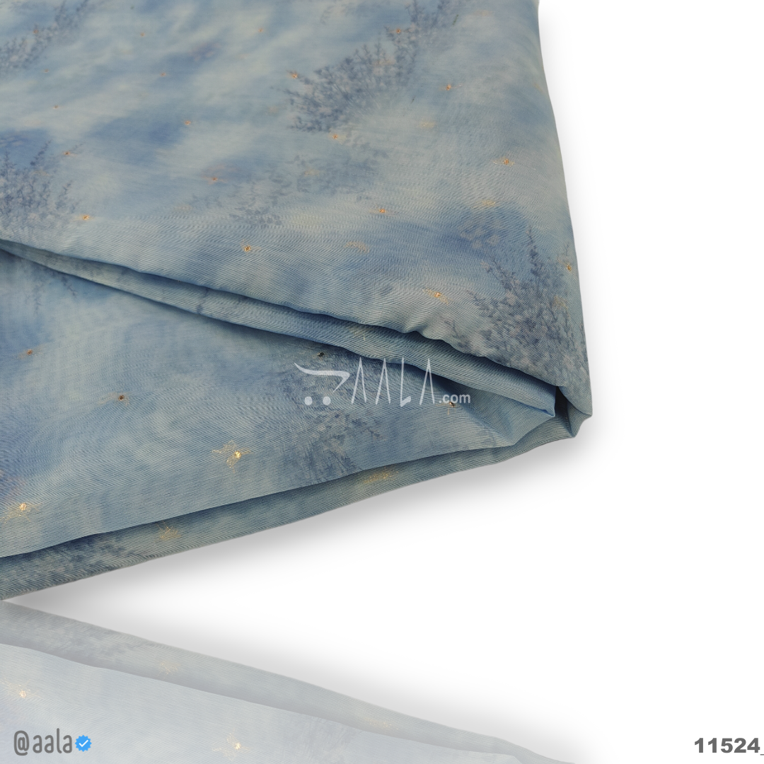 Printed-Chanderi Silk Blend 44-Inches PRINTED Per-Metre #11524