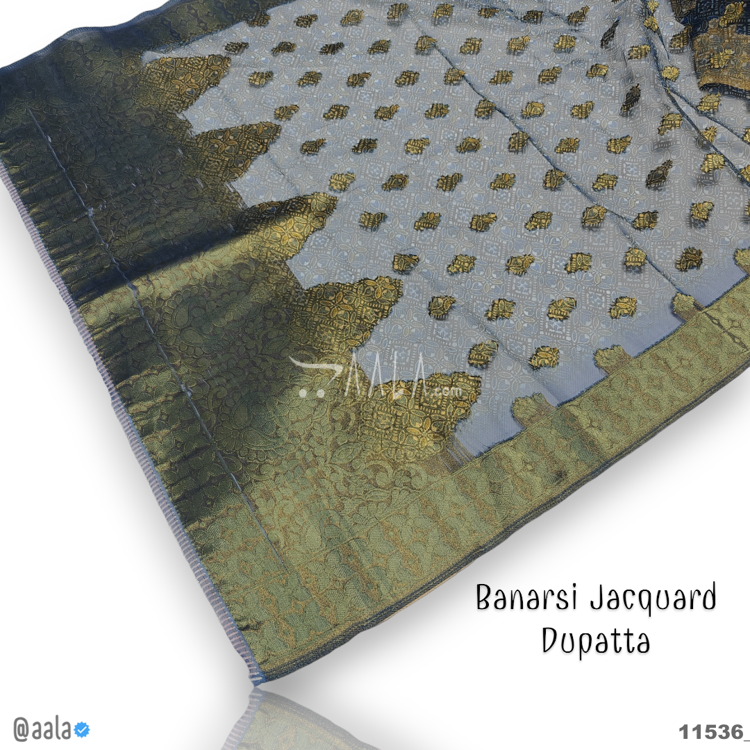 Banarsi-Jacquard Organza Viscose Dupatta-40-Inches DYEABLE 2.25-Metres #11536