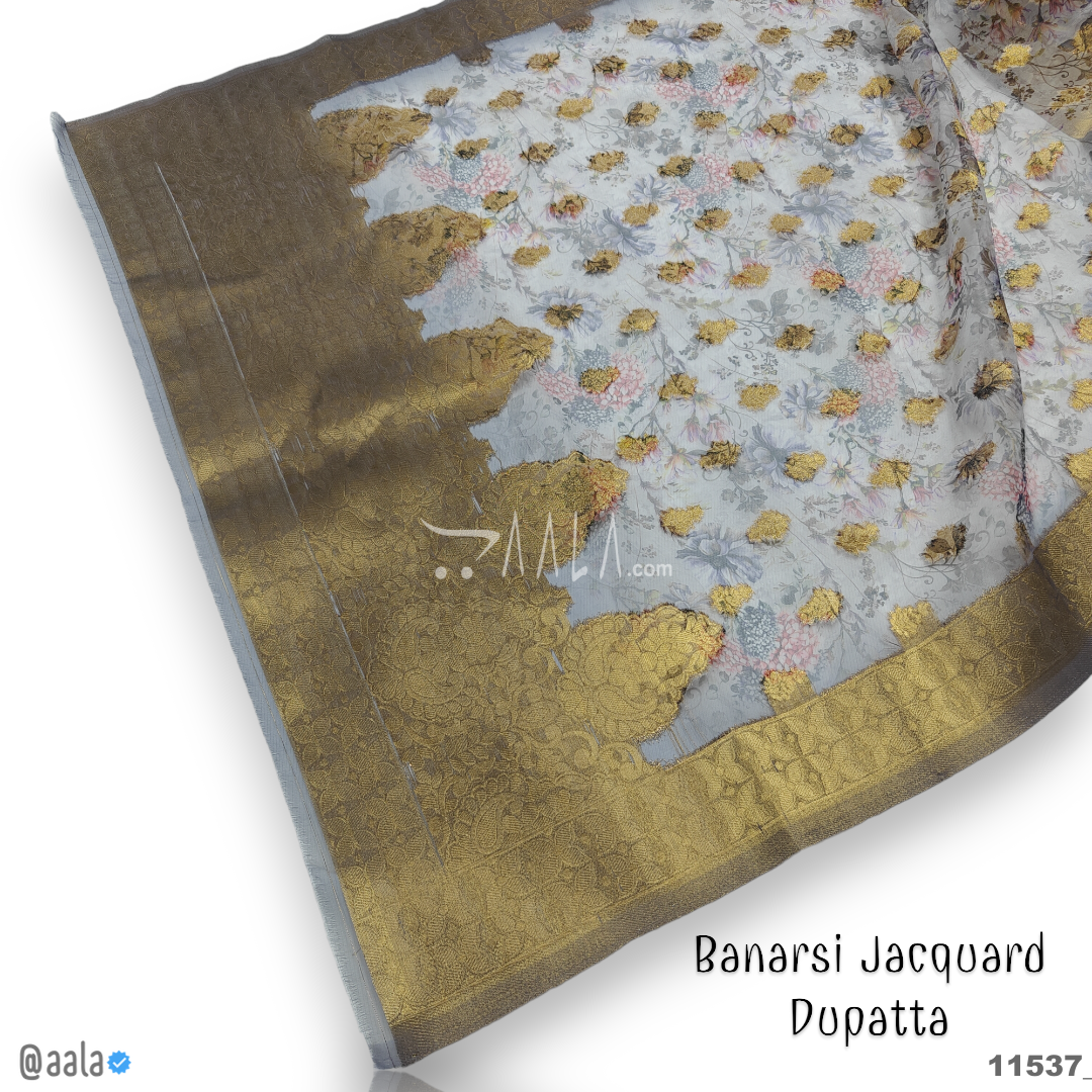 Banarsi-Jacquard Organza Viscose Dupatta-40-Inches DYEABLE 2.25-Metres #11537