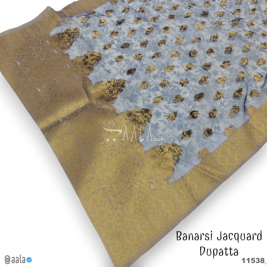 Banarsi-Jacquard Organza Viscose Dupatta-40-Inches DYEABLE 2.25-Metres #11538