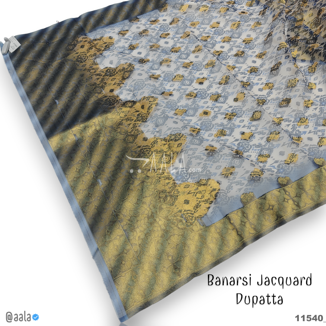 Banarsi-Jacquard Organza Viscose Dupatta-40-Inches DYEABLE 2.25-Metres #11540