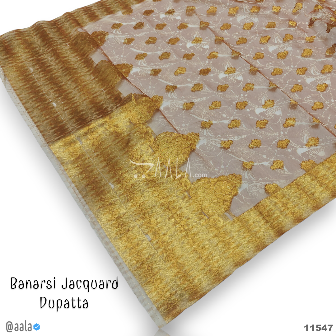 Banarsi-Jacquard Organza Viscose Dupatta-40-Inches DYEABLE 2.25-Metres #11547