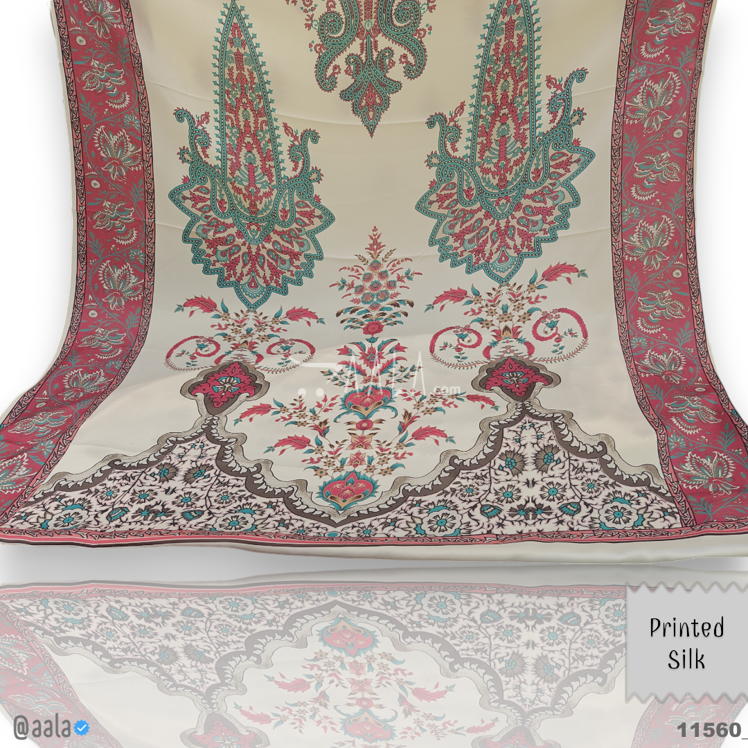 Printed Silk Blend 44-Inches PRINTED Per-Pc 