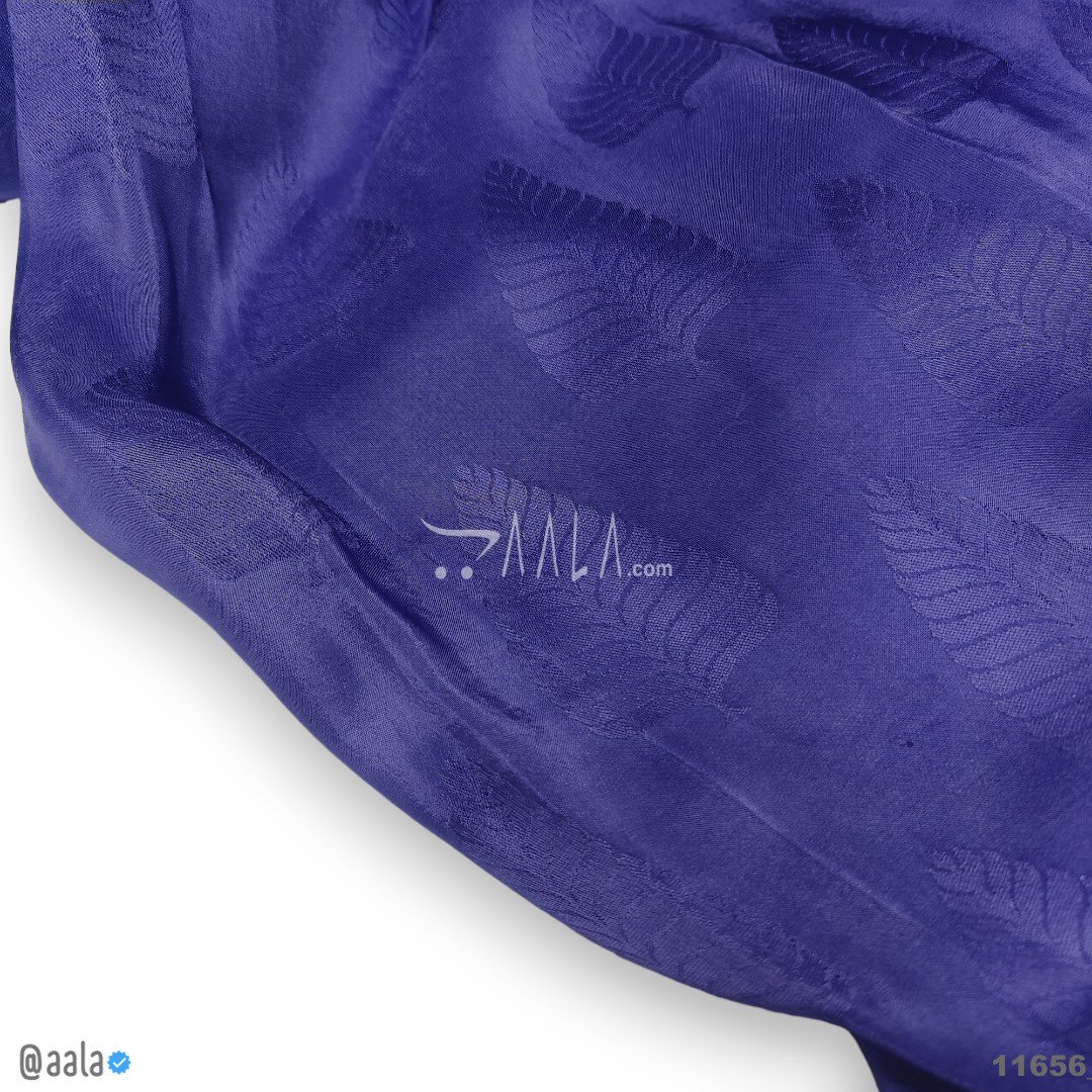 Self-Jacquard Silk Viscose 44-Inches BLUE Per-Metre #11656