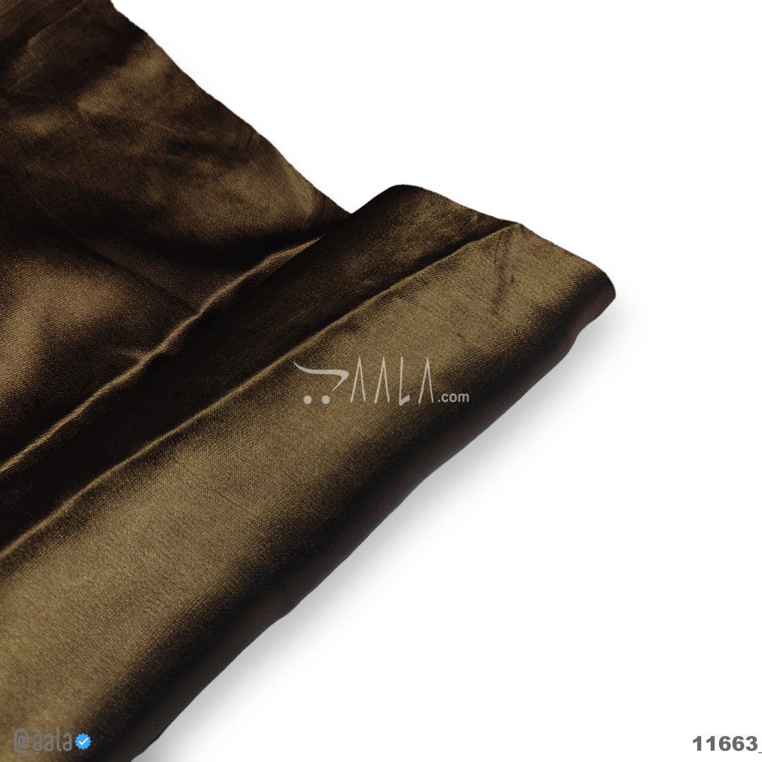 Half Satin-Georgette Viscose 44-Inches BROWN Per-Metre 