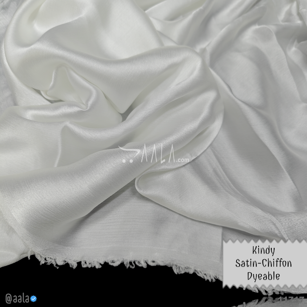 Kindy Satin-Chiffon Viscose 44-Inches DYEABLE Per-Metre #11717