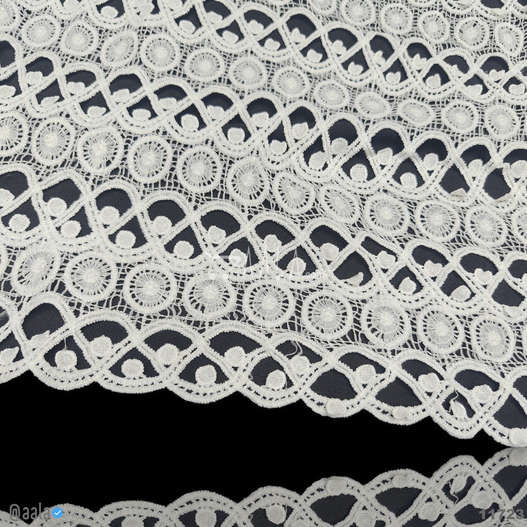Cutwork Cotton Cotton 44-Inches DYEABLE Per-Metre #11723