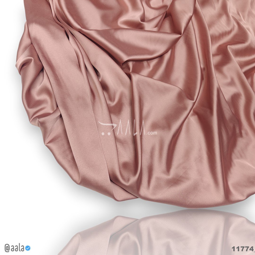 Zara-V2 Silk Poly-ester 58-Inches CARROT Per-Metre #11774
