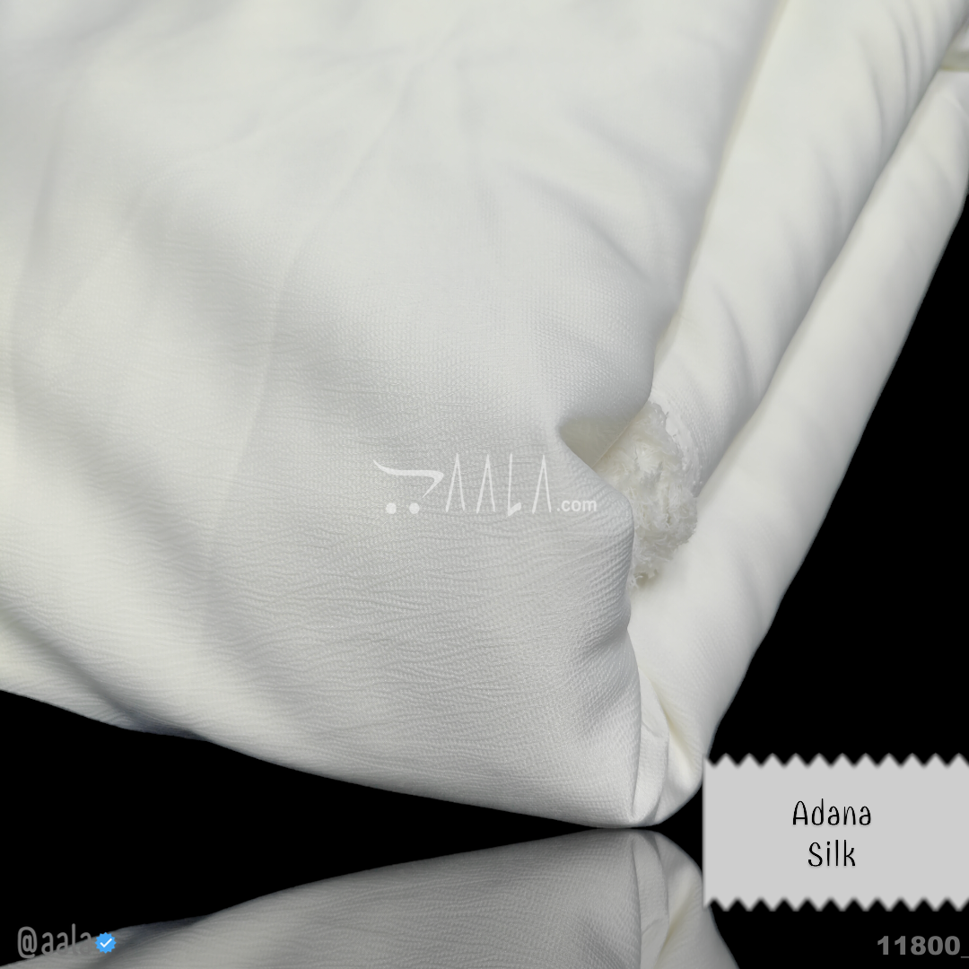 Adana Silk Blend 58-Inches WHITE Per-Metre #11800
