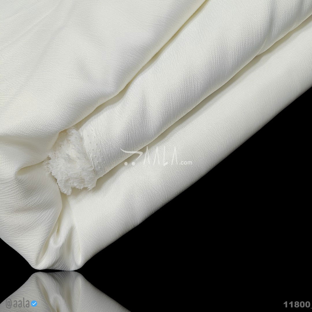 Adana Silk Blend 58-Inches WHITE Per-Metre #11800
