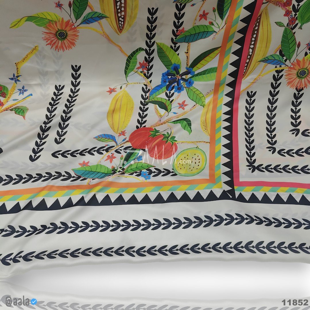 Printed Silk Poly-ester 44-Inches PRINTED Per-Pc #11852