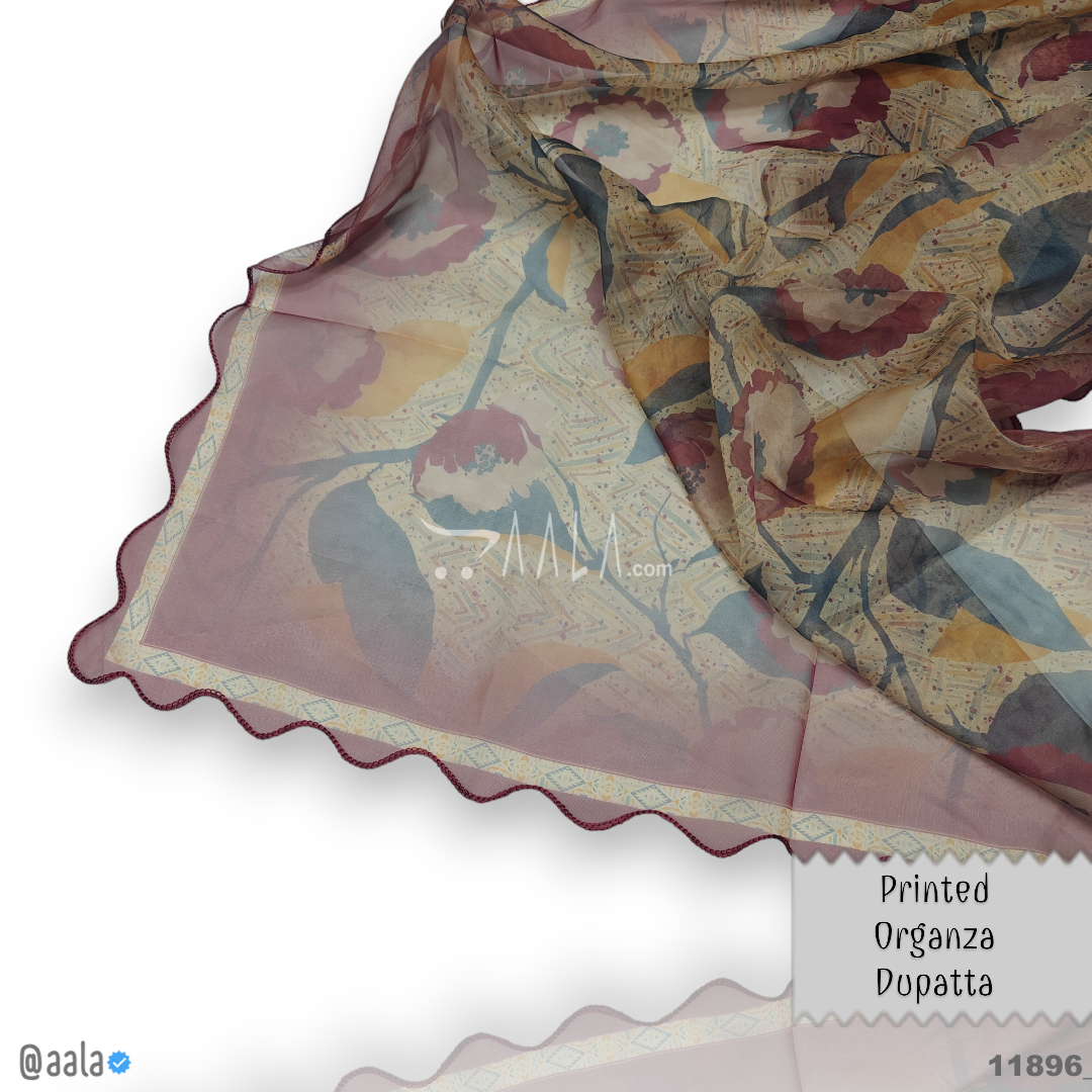 Printed Organza Blend Dupatta-32-Inches PRINTED 2.25-Metres #11896