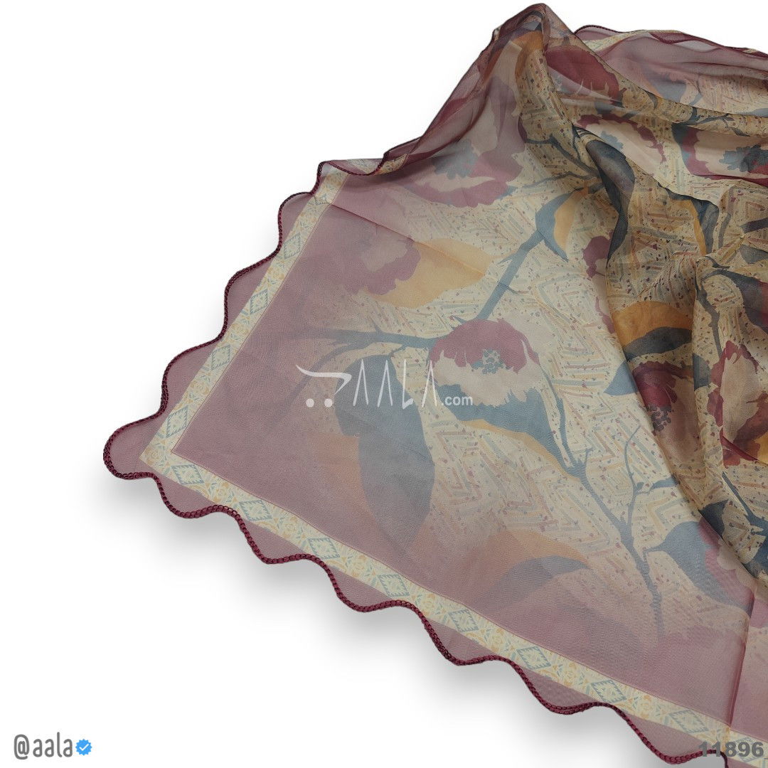 Printed Organza Blend Dupatta-32-Inches PRINTED 2.25-Metres #11896