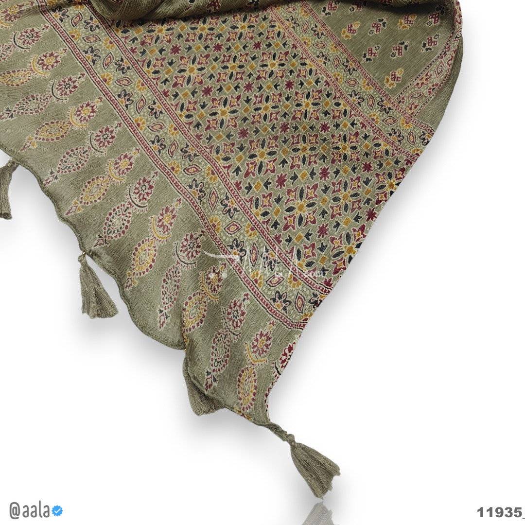 Printed Silk Blend Dupatta-20-Inches PRINTED 2.25-Metres 