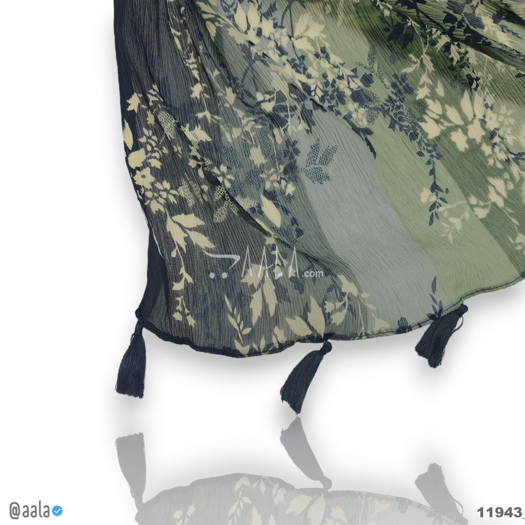 Printed-Crush Chiffon Blend Dupatta-20-Inches PRINTED 2.25-Metres 